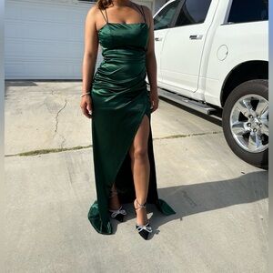 green windsor prom dress